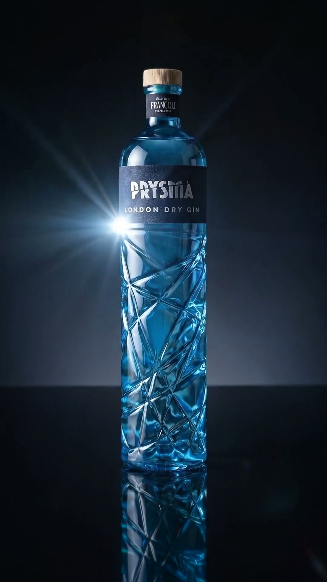 Splash di acqua e ghiaccio nel bicchiere, spot Prysma