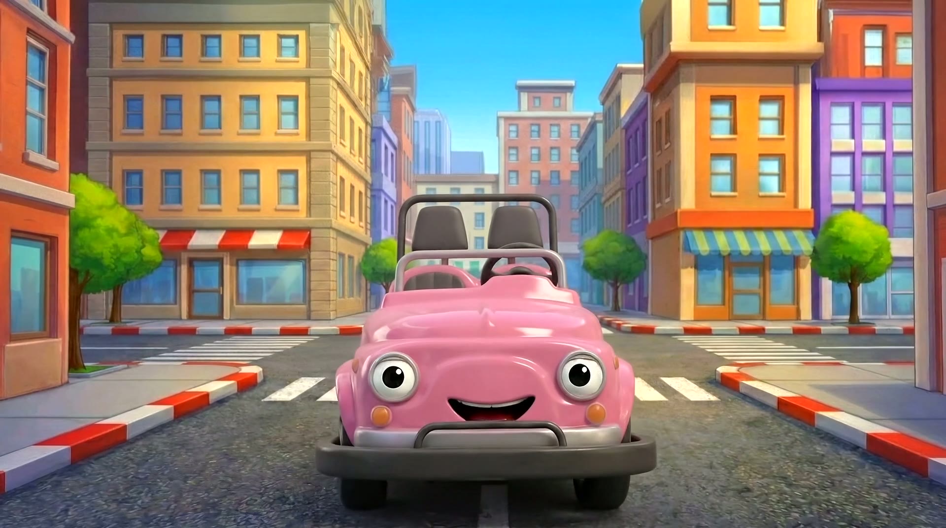 Il maggiolino rosa che parla e spiega le regole della strada